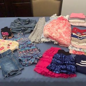 lot of 24 pieces girl's spring clothes size 5 mixed brands